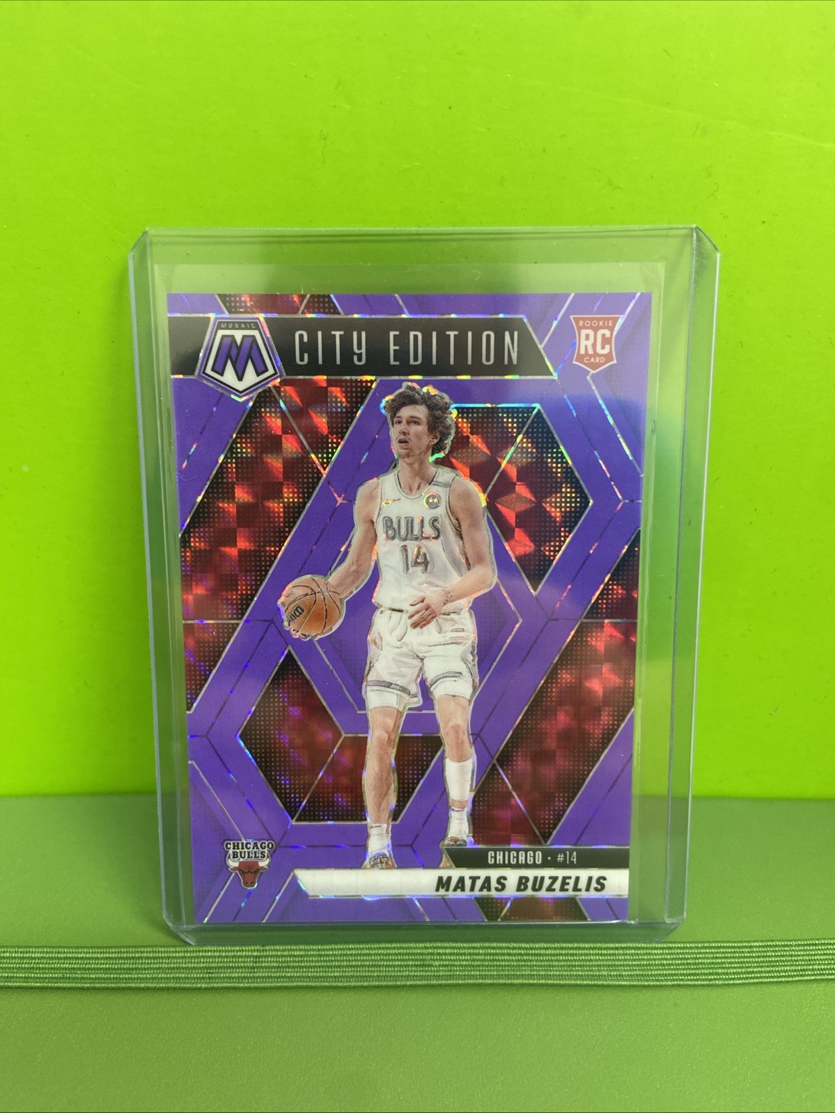2024-25 Mosaic Matas Buzelis City Edition RC Purple Fluorescent Prizm /249