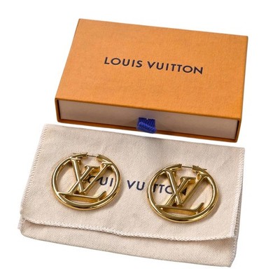 Louis Vuitton Louise Hoop GM Earrings With Dust Bag And Box M64288