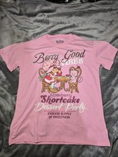 Women's Large Pink Strawberry Shortcake T-Shirt - New, see description