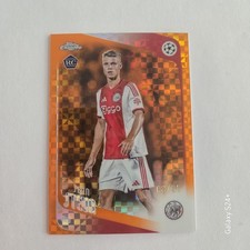 2025-26 Topps Cromo Fútbol UEFA Sean Steur Novato Naranja X-Fractor 8/25 Ajax