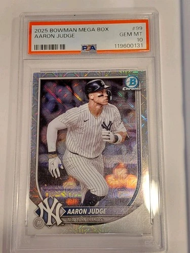 2025 Bowman Chrome Mega Box Aaron Judge Mojo Refractor Psa 10