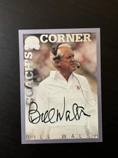 Bill Walsh 2000 Fleer Greats of the Game Coach's Corner Autograph Auto 49ers HOF