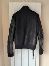 Ben Taverniti Unravel Leather Bomber Jacket Men's PIT2PIT60CM Black