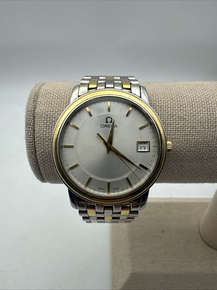 Omega De Ville Prestige 196.1150 Quartz 34mm Two Tone Date Mens
