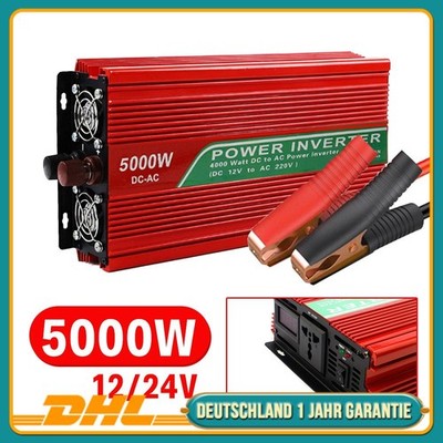 AC/DC Auto Wohnwagen 5000W Wechselrichter 12V LCD KFZ PKW Spannungswandler