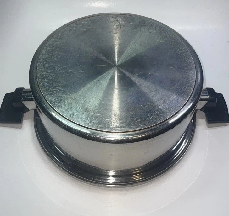 Royal Prestige 6 Qt. Stock Pot Pan 7 ply Titanium Silver Alloy Copper No Lid