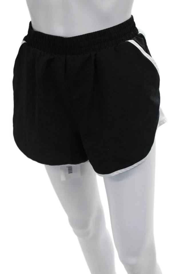 Under Armour Womens Loose Fit Pull On Shorts Black White Size Extra Large - Image 2 of 4