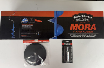 StrikeMaster  Mora  2-Piece Hand Auger, 8''PLUS DRIIL CHUCK ADAPTER &FLANGE DISC