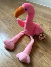 TY Beanie Baby Retired Pinky the Flamingo 1995 With Tags