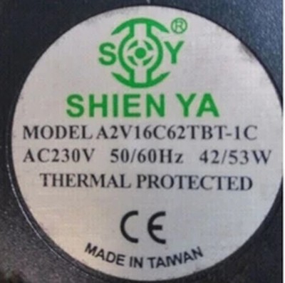 For SHIEN YA A2V16C62TBT-1C Cabinet cooling fan AC230V 42/53W 0.18A 160x160x62mm
