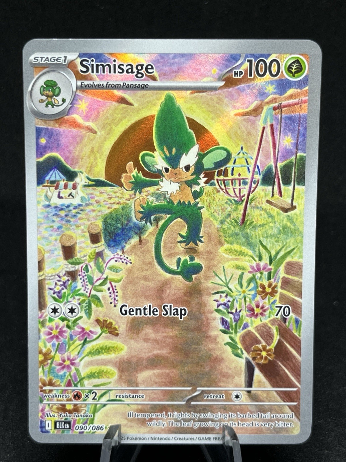 Simisage 090/086 Illustration Rare English Black Bolt Pokemon TCG NM New