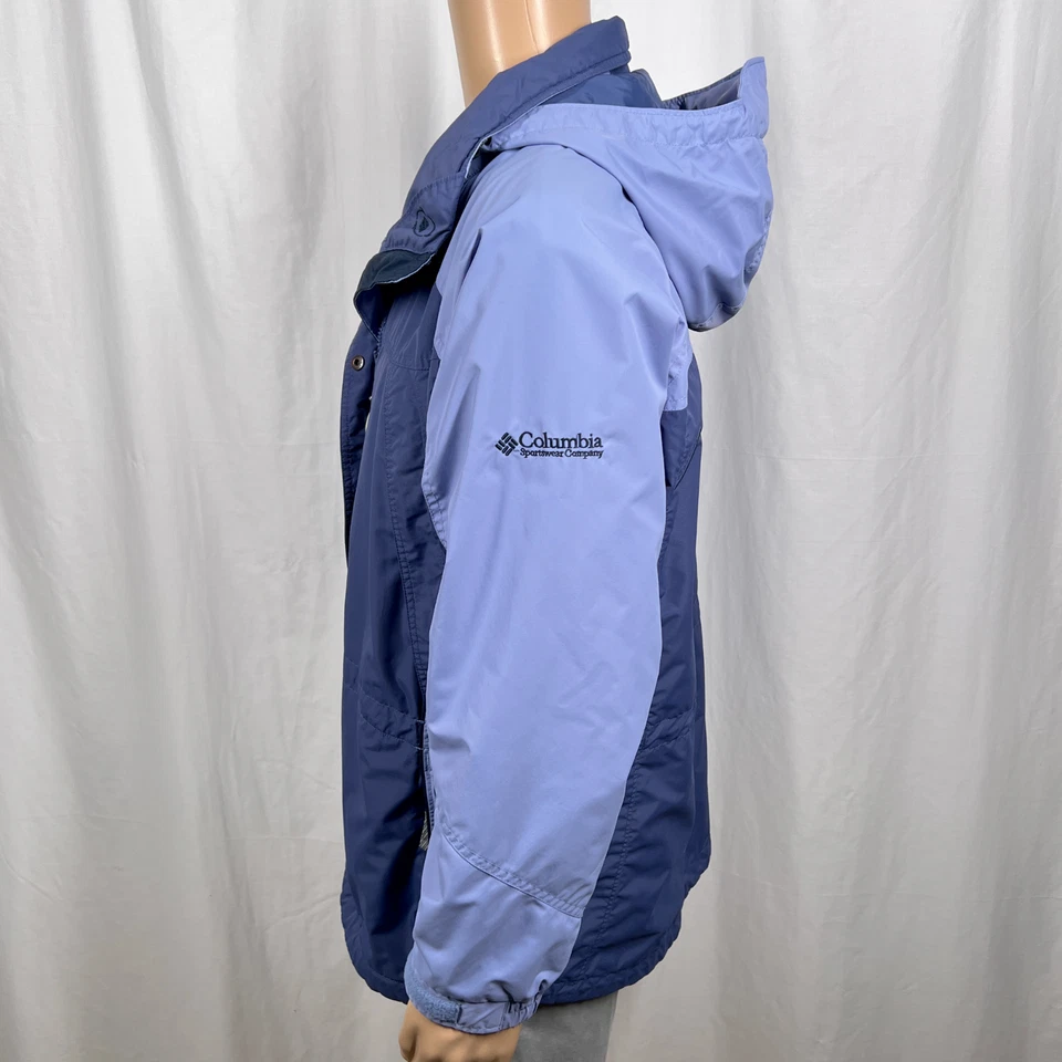 Vintage Columbia Women XL Blue Interchange Hooded Weather-Resistant Shell Jacket - Image 3 of 4