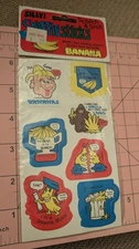 Vintage Scratch N Sniff Stickers Snifflesticks Banana ( Storage Odor) READ