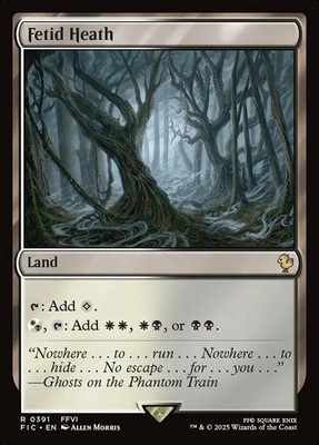 Light Play x 1 Fetid Heath - Surge Foil Commander: Final Fantasy Variants