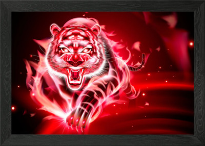 Tiger Framed Wall Art Poster Canvas Print Picture
