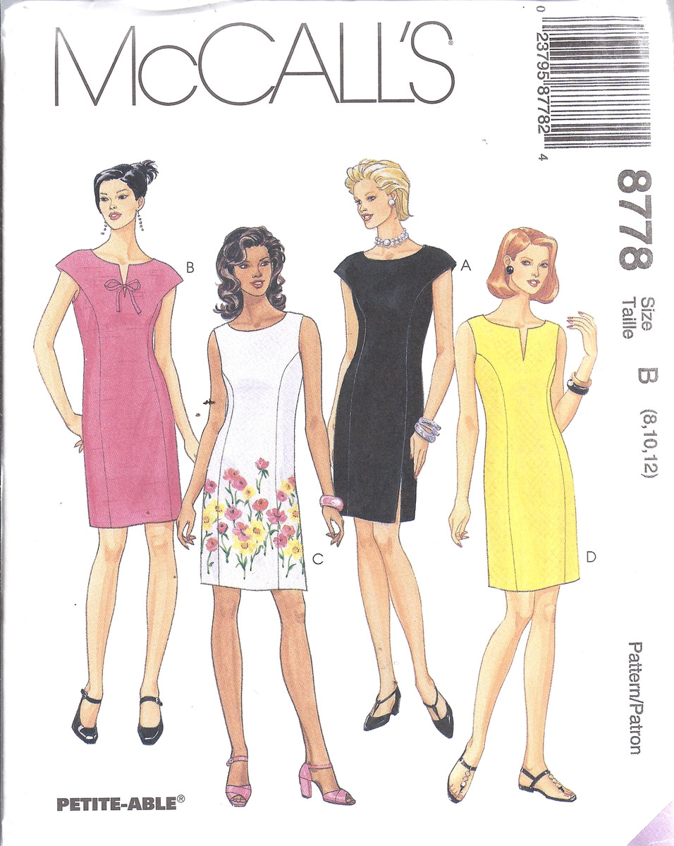 8778 UNCUT McCalls SEWING Pattern Misses Semi Fitted Dress Summer FF OOP Spring 8778 UNCUT McCalls SEWING Pattern Misses Semi Fitted Dress Summer FF OOP Spring