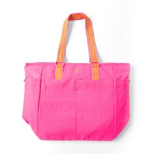 Versatile And Stylish Pink 17 X 16 Nylon On The Go Tote Bag With Shoulder Straps