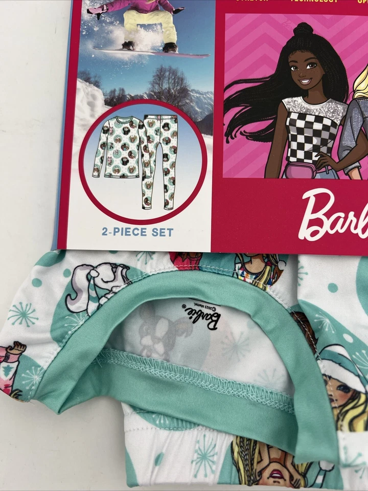 Brand New Cuddl Duds Girls Barbie 2 Piece Baselayer Set Size Large 10/12 - Image 2 of 4