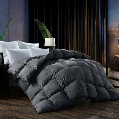 Luxury White Goose Down Comforter Duvet Insert King Size Fluffy