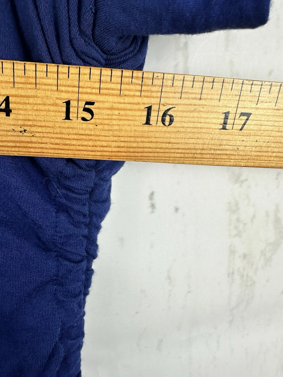 UNDERCOVER Abito Victoria's Secret S blu navy increspato lati manica corta scollo drappeggio