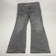 Vigoss Distressed Gray Bootcut Jeans Size 32 stretch Embroidered studs