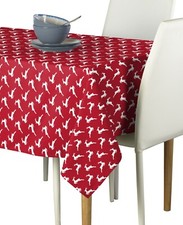 Christmas Reindeer Red Signature Tablecloth Assorted Sizes