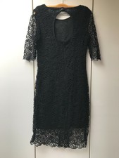 Robe En Lin Laura Clément - Noir, Taille 38, Longueur Genou, Classique, Neuve Sans étiquette