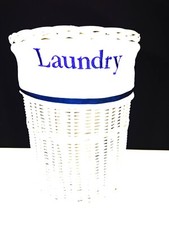 Wicker Laundry Hamper with Lid,Laundry Basket for Dirty Clothes 16  Round x 22H