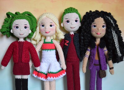 ZOMBIES Zed Addison Eliza Bonzo Zoey Willa Bucky Сrochet doll | eBay