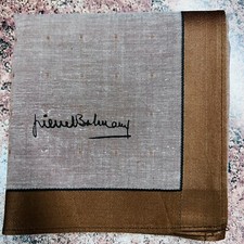 GOLD BROWN POLKA DOTS CLASSIC ART HANDKERCHIEF VTG COTTON MEN POCKET SQUARE 18"