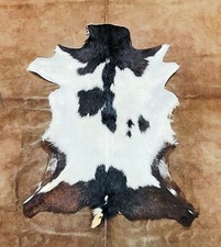 Icelandic Goat Skin, Natural Rustic Animal Hide Pelt, Spotted Nordic Rug Organic