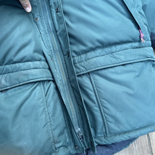 VTG Eastern Mountain Sports Sz L Puffer Down Fill Snow Jacket Hooded Heavyweight - Picture 9 of 19