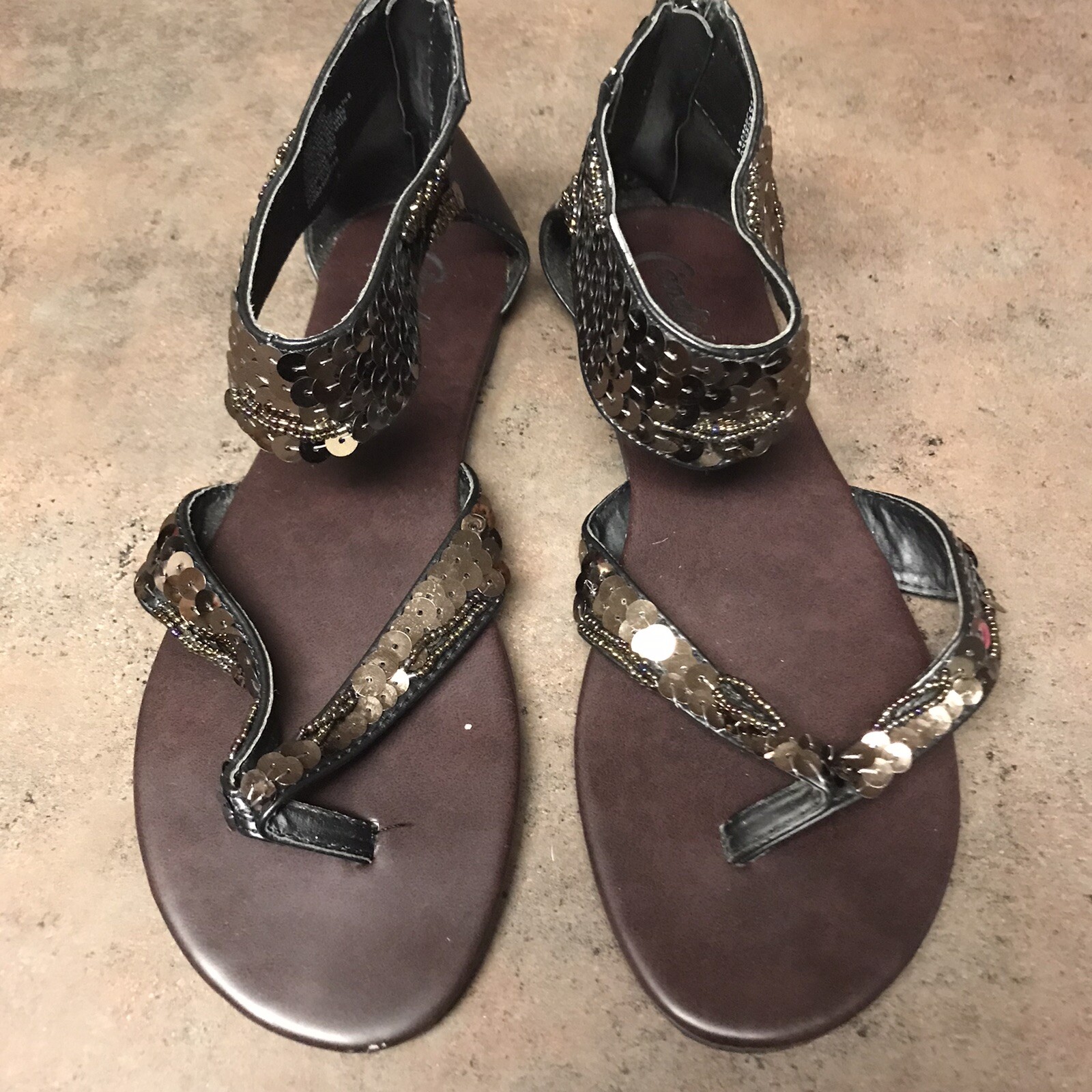 Candies Black Sandals, Size 10 | eBay