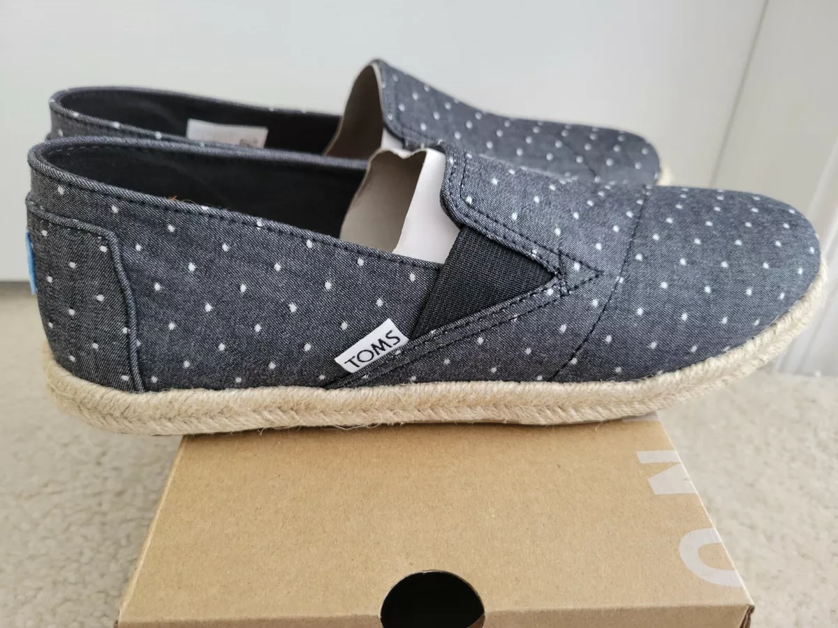 Toms black hotsell dot chambray