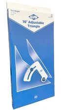 ALVIN 110C Tru-Angle, Adjustable Triangle w/Inking Edge Aluminum NEW - 10 Inches