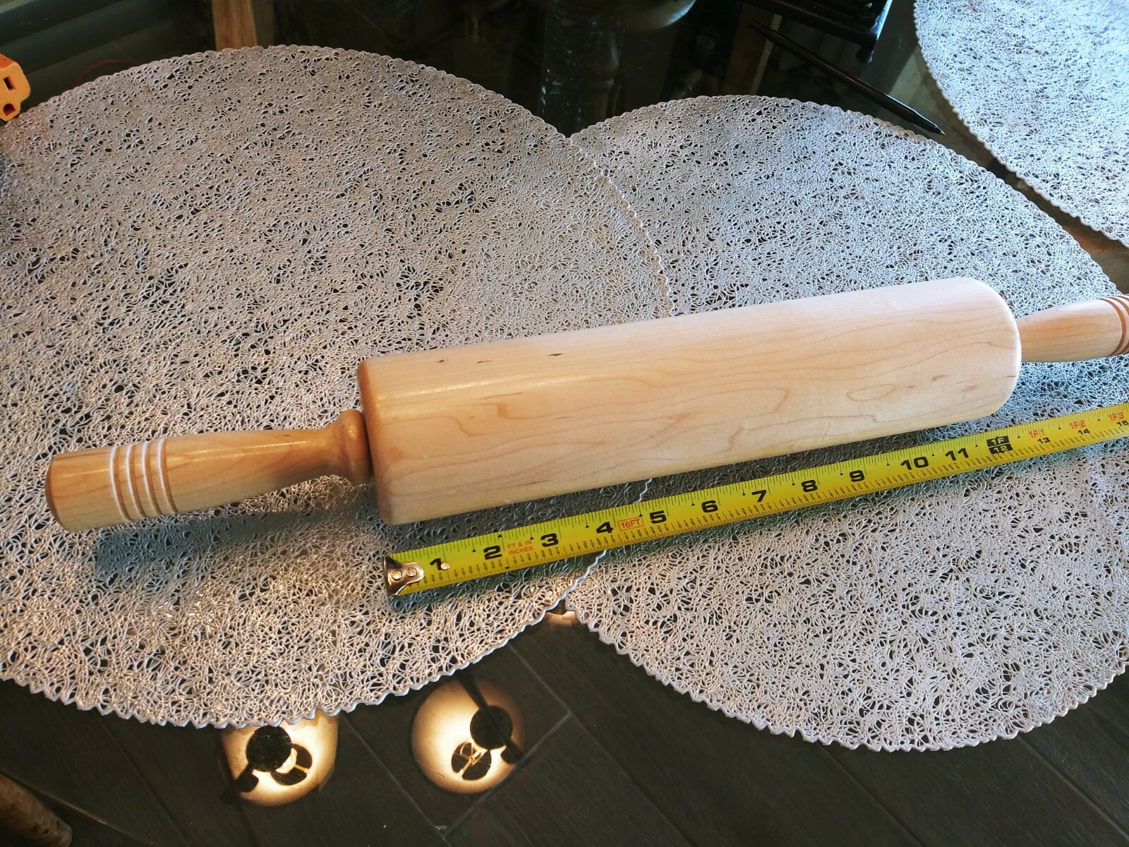 Fletchers' Mill Classic Rolling Pin 11 5/8" X 2.75" Solid Maple Wood