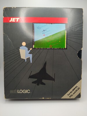 JET SUBLOGIC Computer Game 1985 for IBM PC, PCjr, and PC AT 5.25 Disk Version