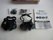 Razor Jetts HEEL WHEELS Heelys Adjustable Strap Onto Shoes Skate Black Pink Blue