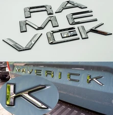 Chrome Black Tailgate Insert Letters Badge For MAVERICK Emblem 2022-2024