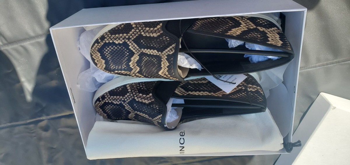 VINCE BLAIR 5 SNAKE EFFECT LEATHER SLIP-ON WOMEN