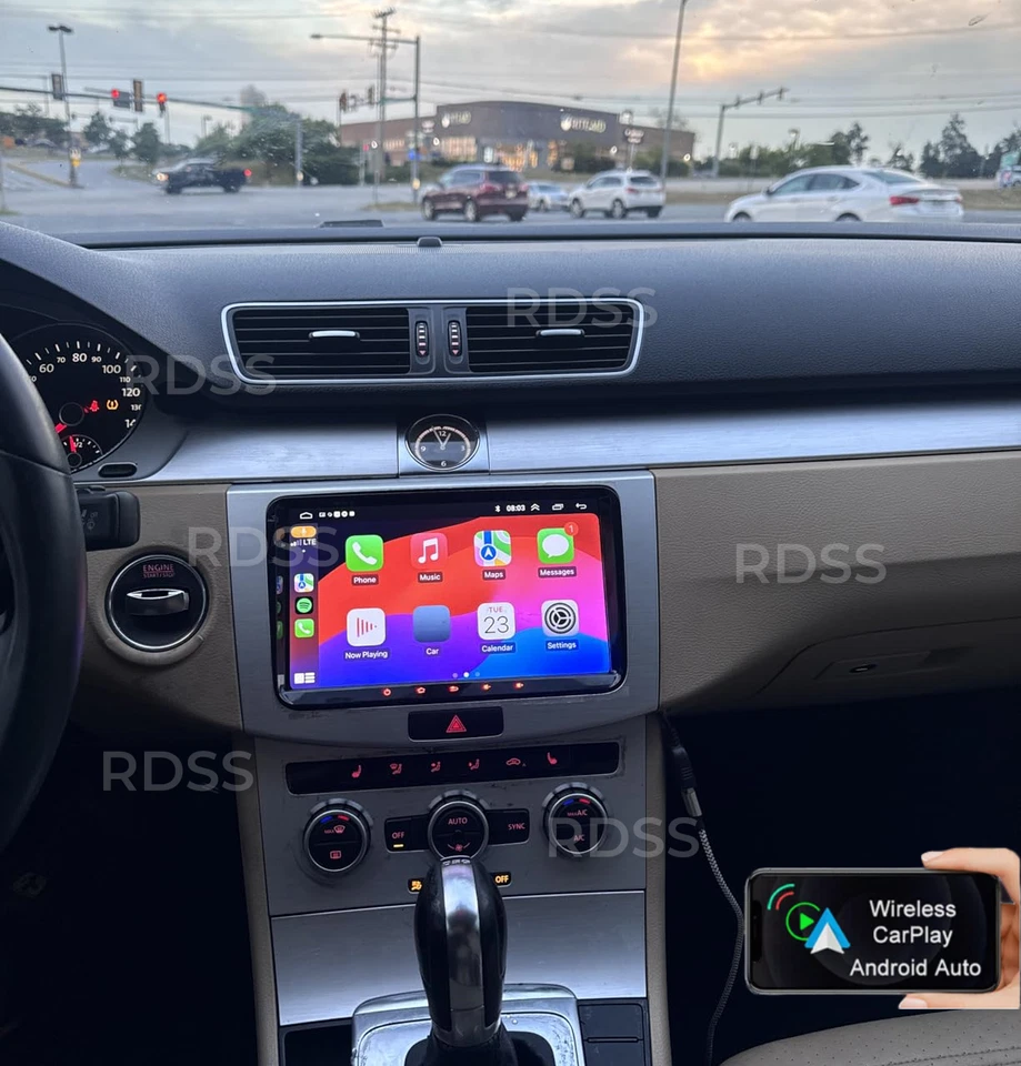 For VW Golf MK5 MK6 Jetta Passat CC CarPlay Android 14 9" Car Stereo Radio Foto 4 de 4