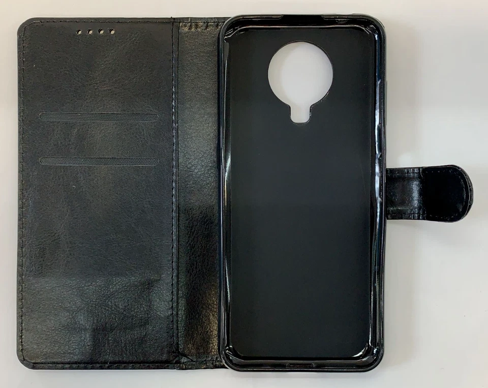 Nokia G10/G20/6.3 Black Book Case Flip with Strap + 10D Tempered Glass Protector - Image 3 of 4