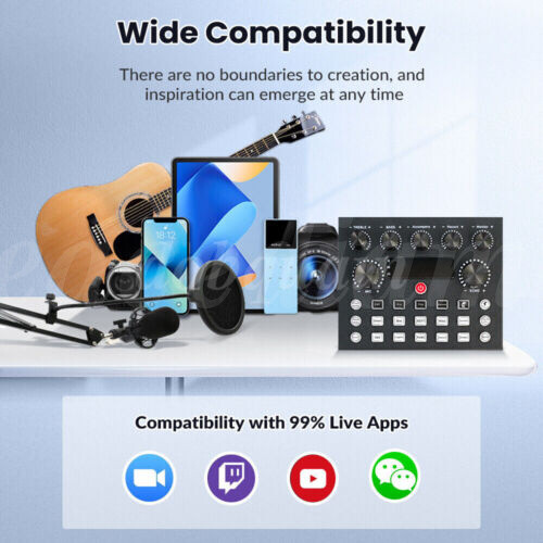 Complete Studio Recording Kit Mixer 2 Condenser Microphone Set Music Podcast NEW - Picture 8 of 48