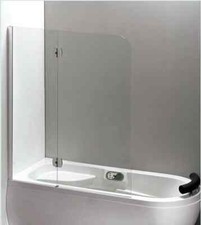 Anta sopravasca doppia anta pieghevole in vetro trasparente da 5 mm Telaio Croma