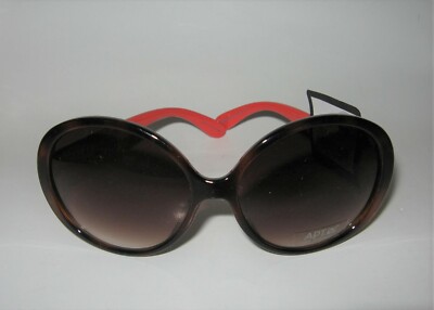 Ladies Sunglasses Brown Frames Red Earpieces Apt 9  New with Tags 