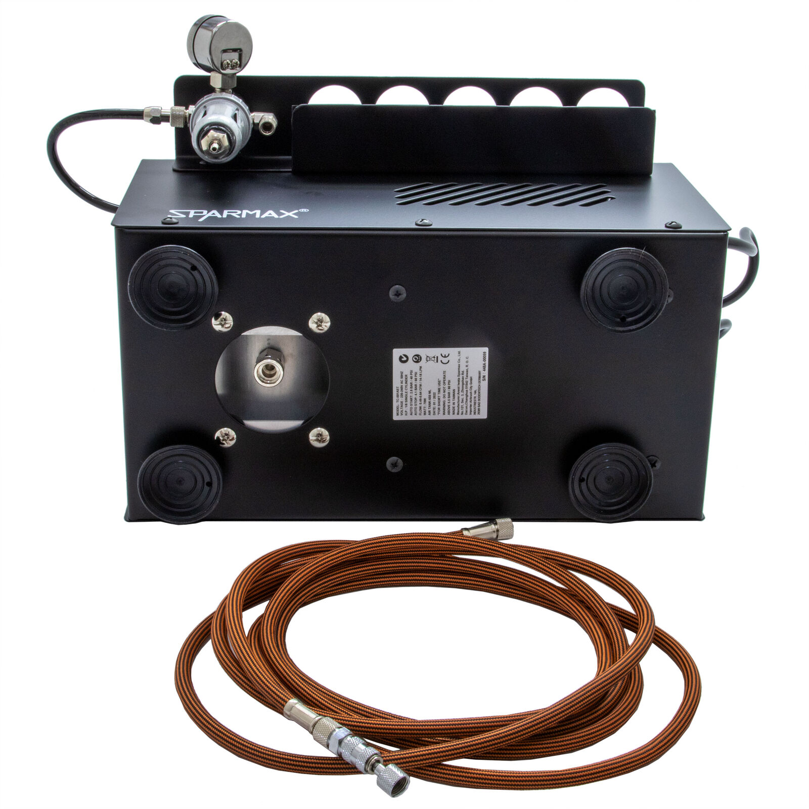 Silent Airbrush Kompressor - Sparmax TC-501 AST in schwarz mit Wasserabscheider