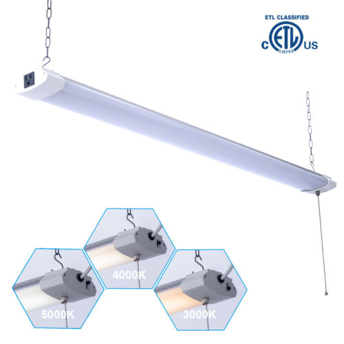 4FT Fixture LED Shop Utility Ceiling Light Linkable Super Bright 5500LM Garage - Picture 1 of 8