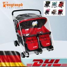 Universal Doppel Kinderwagen Regenschutz Baby Auto Transparent Winddicht Schild