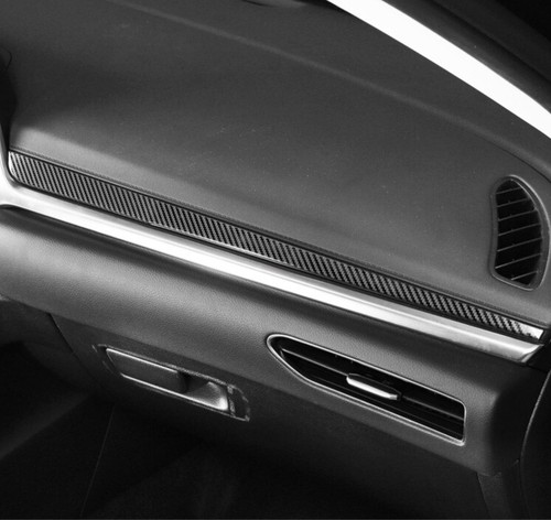 Steel Carbon Fiber Middle Console Dashboard Strip Trim For Hyundai Sonata 20-23 - Picture 9 of 20