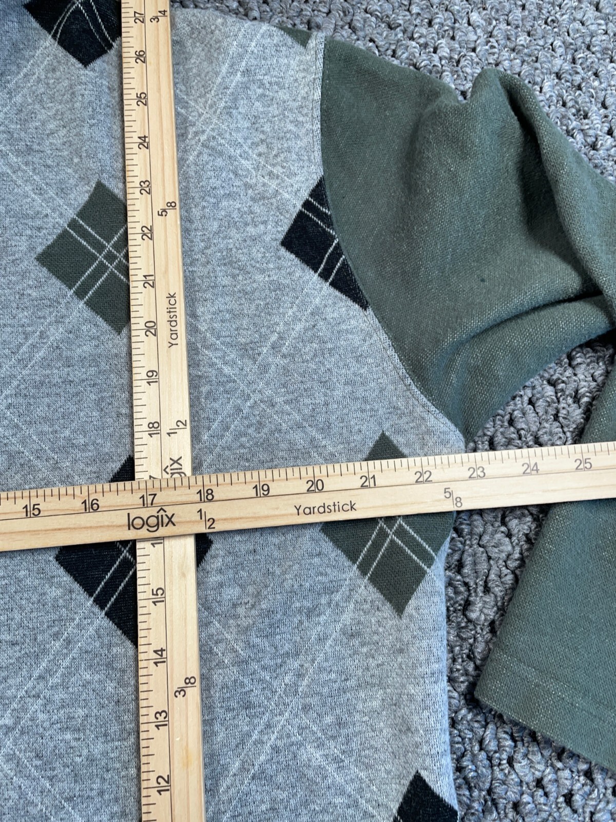 VTG 90s GUESS Argyle Pattern Collared Sweater Adu… - image 7